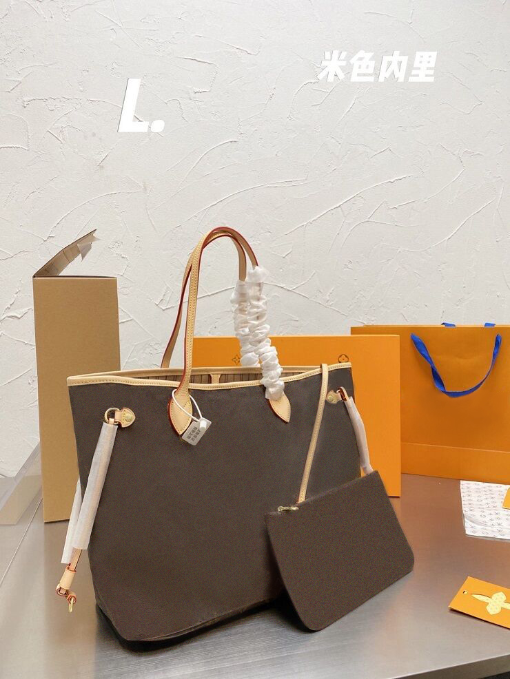 

2pcs set Top quality Women leather bag handbag ladies designer handbags lady clutch purse retro shoulder bags wallet, Brown flower++