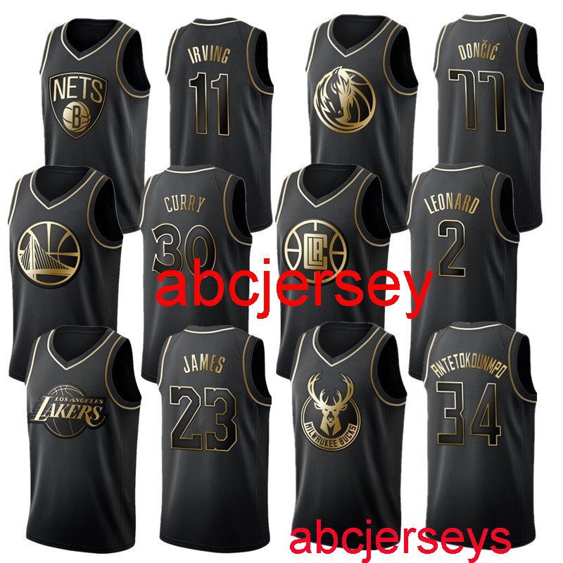 

James 2 Leonard 11 Irving Durant Black Gold Basketball Clothes Embroidery XS-5XL 6XL, 3 wade