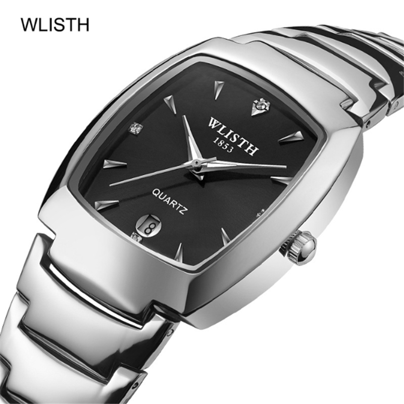 

Wristwatches WLISTH Couple Watch Fashion Men's Luminous Calendar And Women's Steel Band, Women rose white