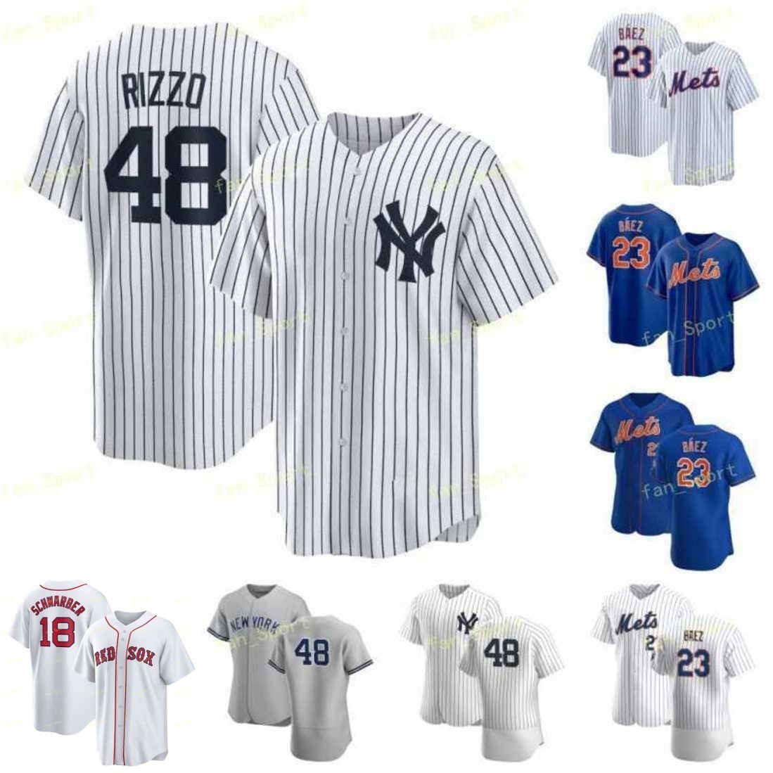 

48 Anthony Rizzo Baseball Jerseys 18 Kyle Schwarber 23 Javier BÃ¡ez Baez Flexbase Cool Base Team Blue White Red Gray Grey Mens, Blue;black