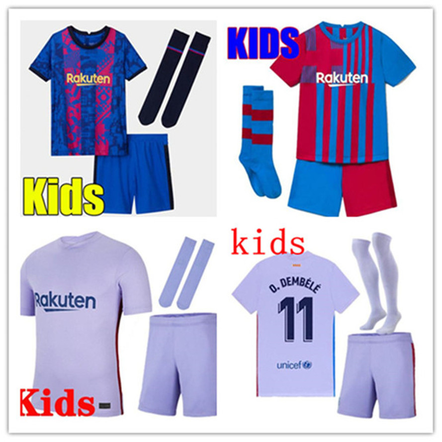 

Barca soccer jersey kids kit 21 22 camiseta futbol 2021 2022 Maillots de football shirt, 21/22 away
