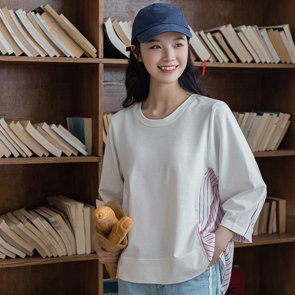 

2021 Japanese Style Spring Autumn Hoodie, New Fashion, Casua, Simple and Fashionable Tie, Round Neck for Sale Nbcl, White