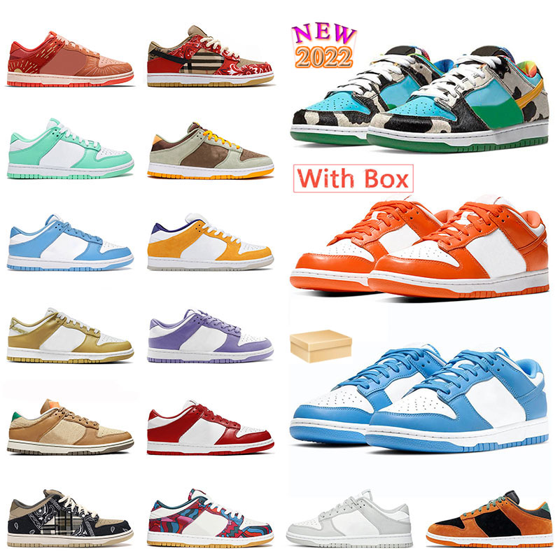 

2022 New SB UNC Fashion Casual Shoes Low University Blue ACG Terra Purple Dusty Olive Laser Orange Mischief Barley Paisley Chunky Dunky Snea, Black