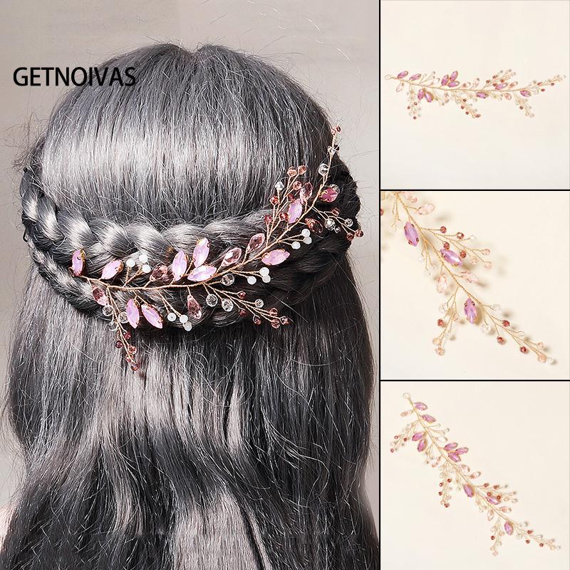 

Hair Clips & Barrettes Leaf Headband Handmade Flower Design Headdress Sweet Bridal Crown Hoop Accessories For Bride Women SL, Golden;silver