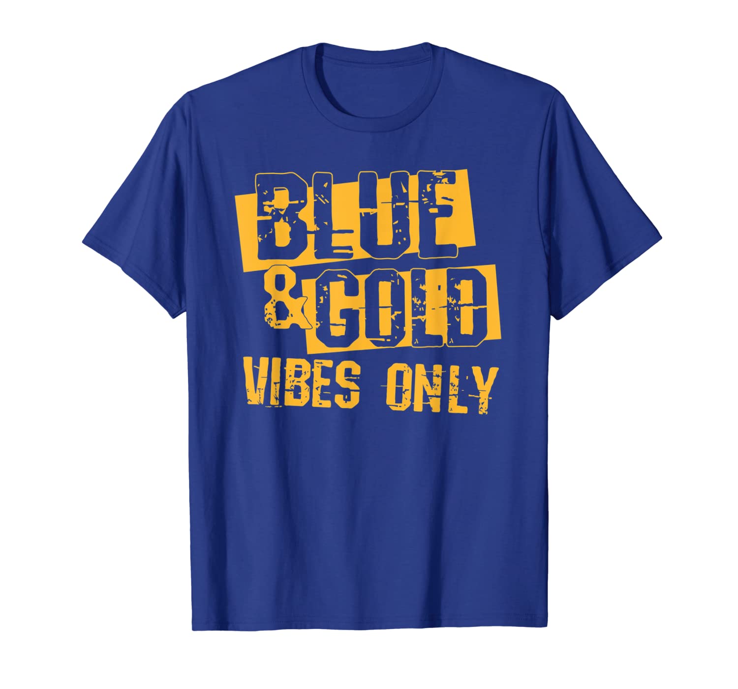 

Blue and Gold Game Day Group Shirt for High School Football T-Shirt, White;black