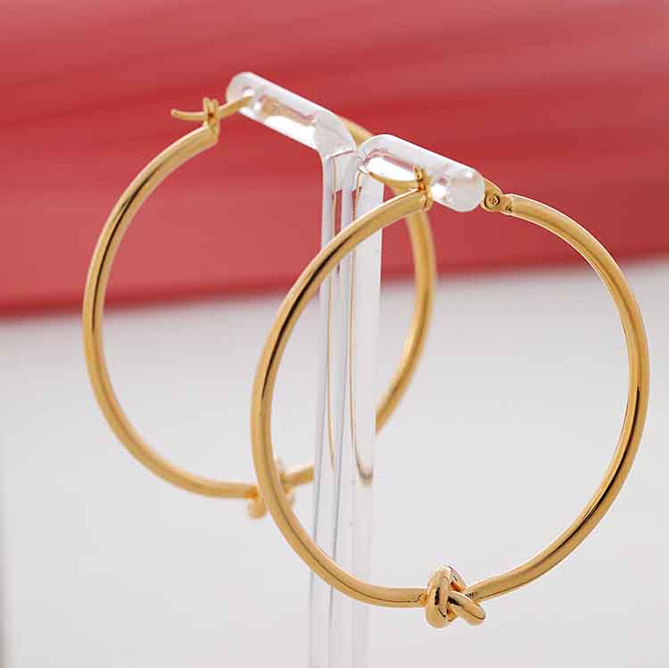 

Fashion large size hoop earrings for lady Women Party Wedding Lovers gift engagement Jewelry for Bride in 18k gold plated and platinum color