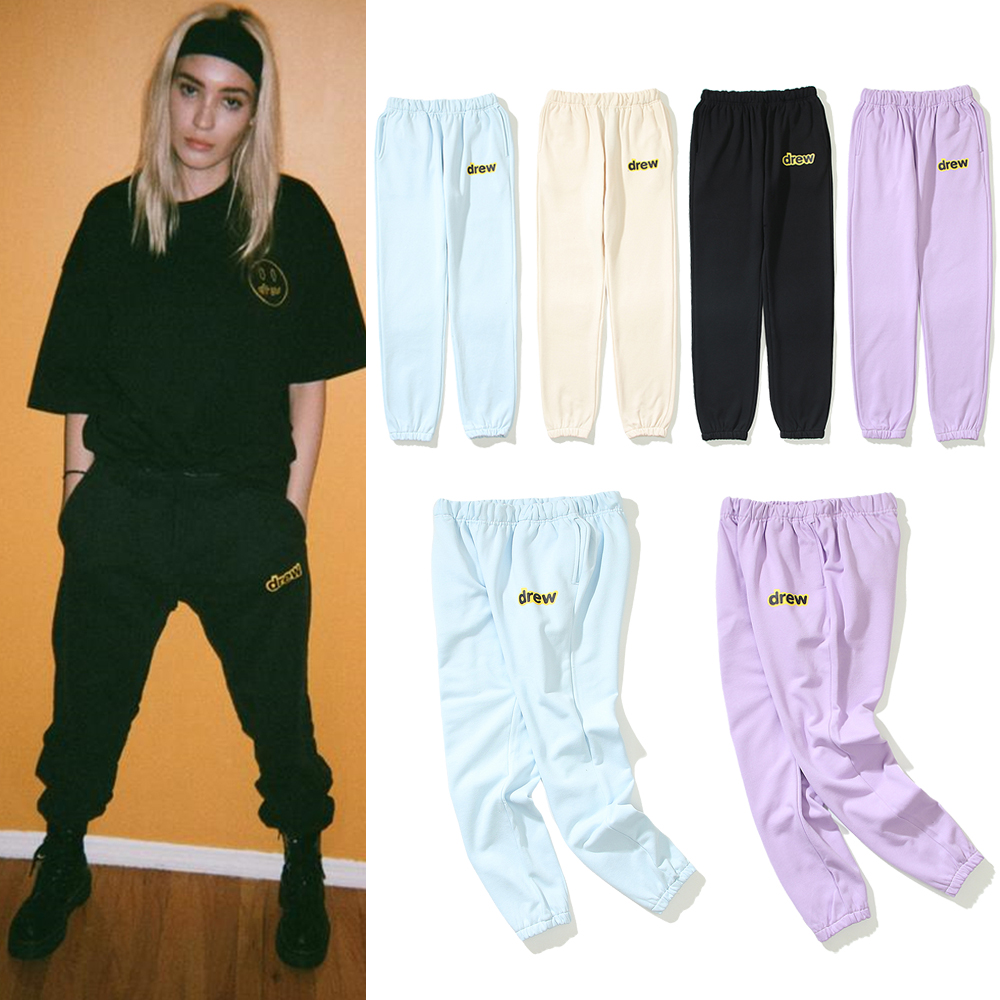 

21ss Drew House mens pant High Street Pants Letter Logo Men and Women Loose Sports Sweatpants Design womens Casual Sport Trousers, I need look other product