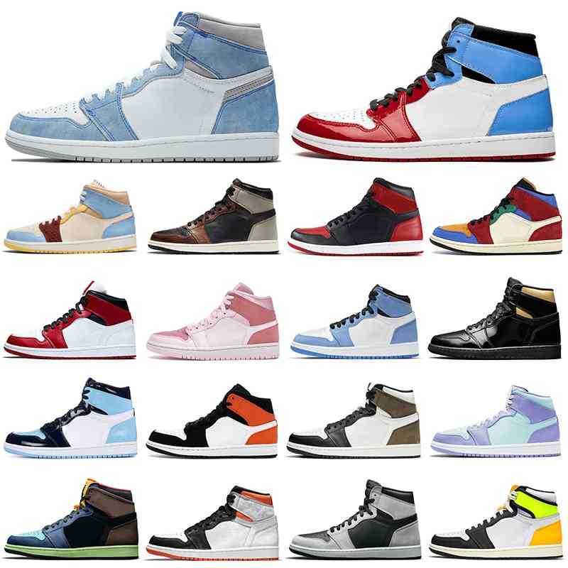 

Newest 1s Men Basketball Shoes 1 Hyper Royal University Blue Banned Bred Shadow Women Mens Trainers Sports Sneakers Dropshipping, 1s rust shadow