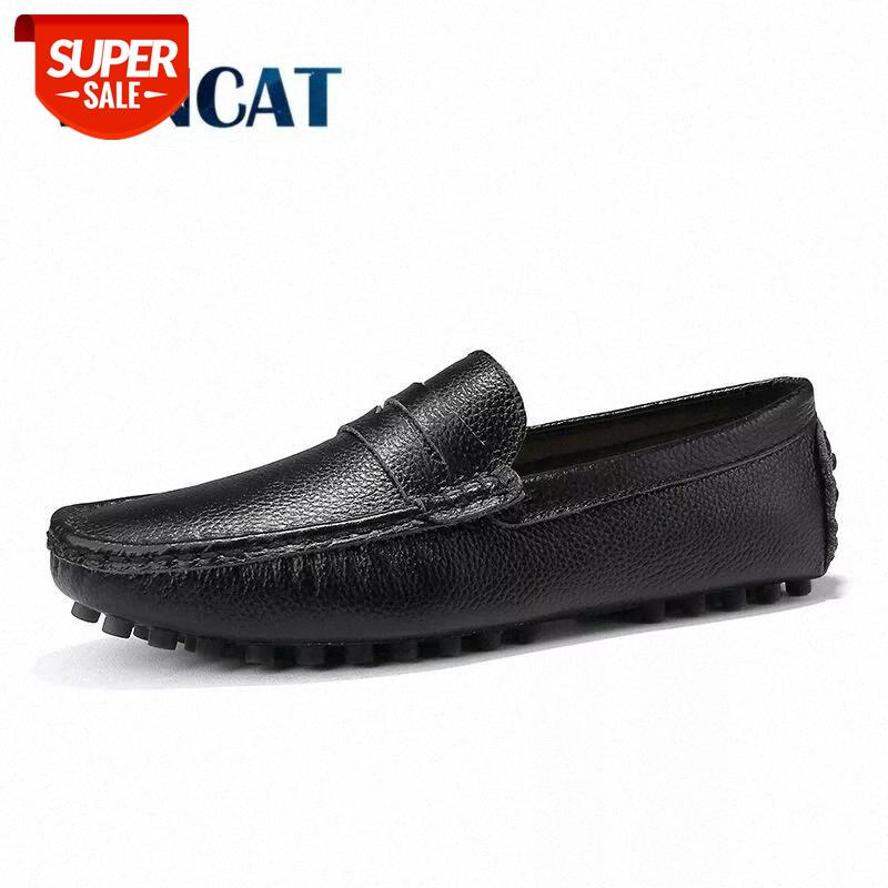 

Vancat Brand 2019 New Men Loafers Breathable Genuine Leather Shoes For Man Driving Shoes Moccasins Business Boat Top Men #E82E