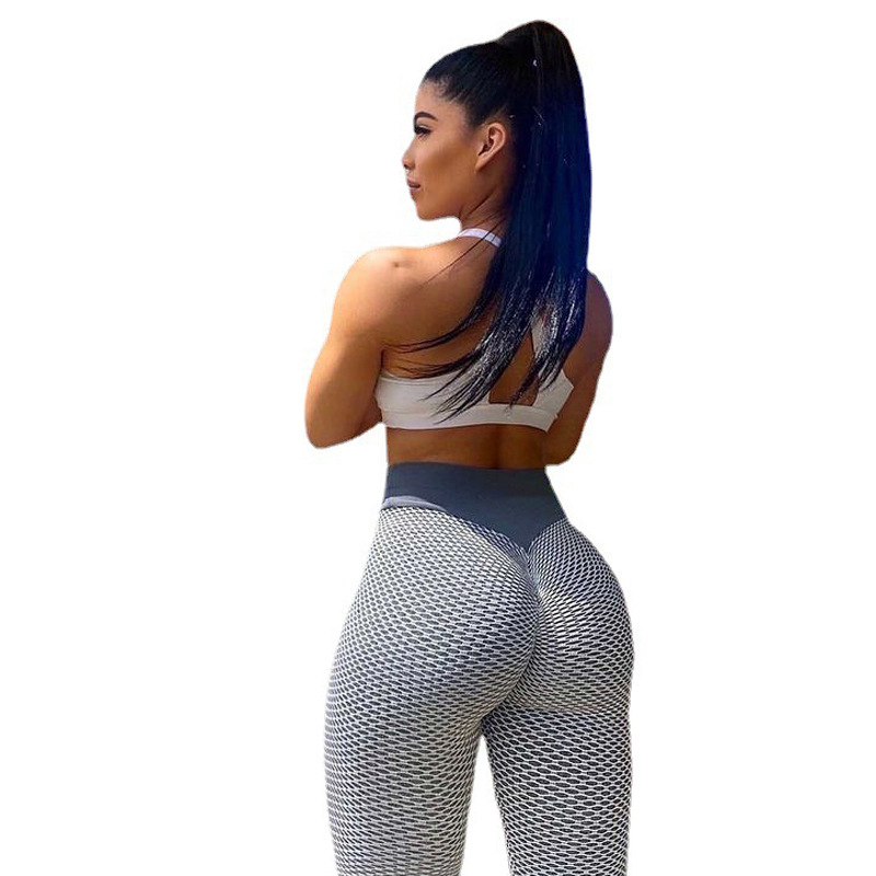 

Lul Legging Style 2021 Cross-Border Combination Honeycomb Hip Lifting Sport Tights Sexy Bubble Pants Running Workout Bottoming Female Lulu, Black color