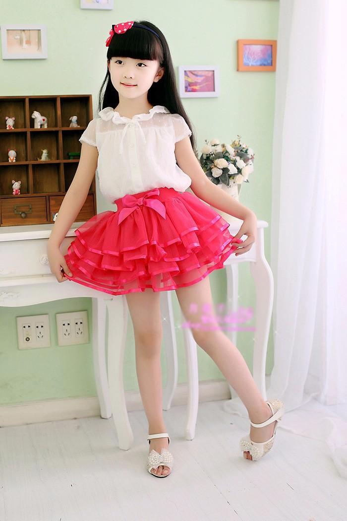 

Skirts Summer Explosion Show Short Skirt Girls Bows Puffy Mesh Ribbon Princess Dance, Black