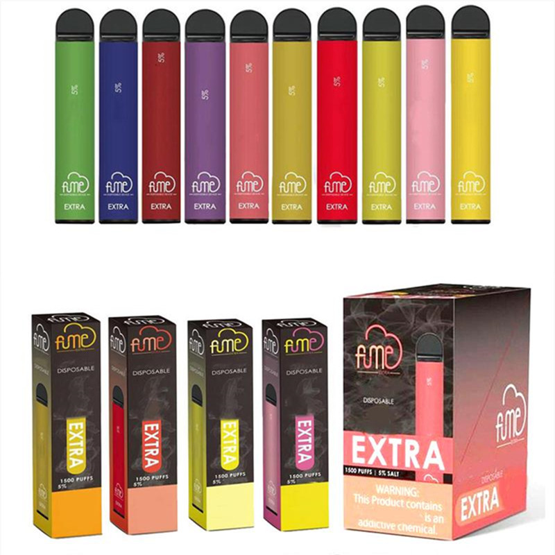 

2021 new Fume Extra 1500 Puffs Disposable Vape Pen 850mAh Battery Pre-Filled 5ml Pods Cartridges Vapors Device e Cigs Vaporizers Kits