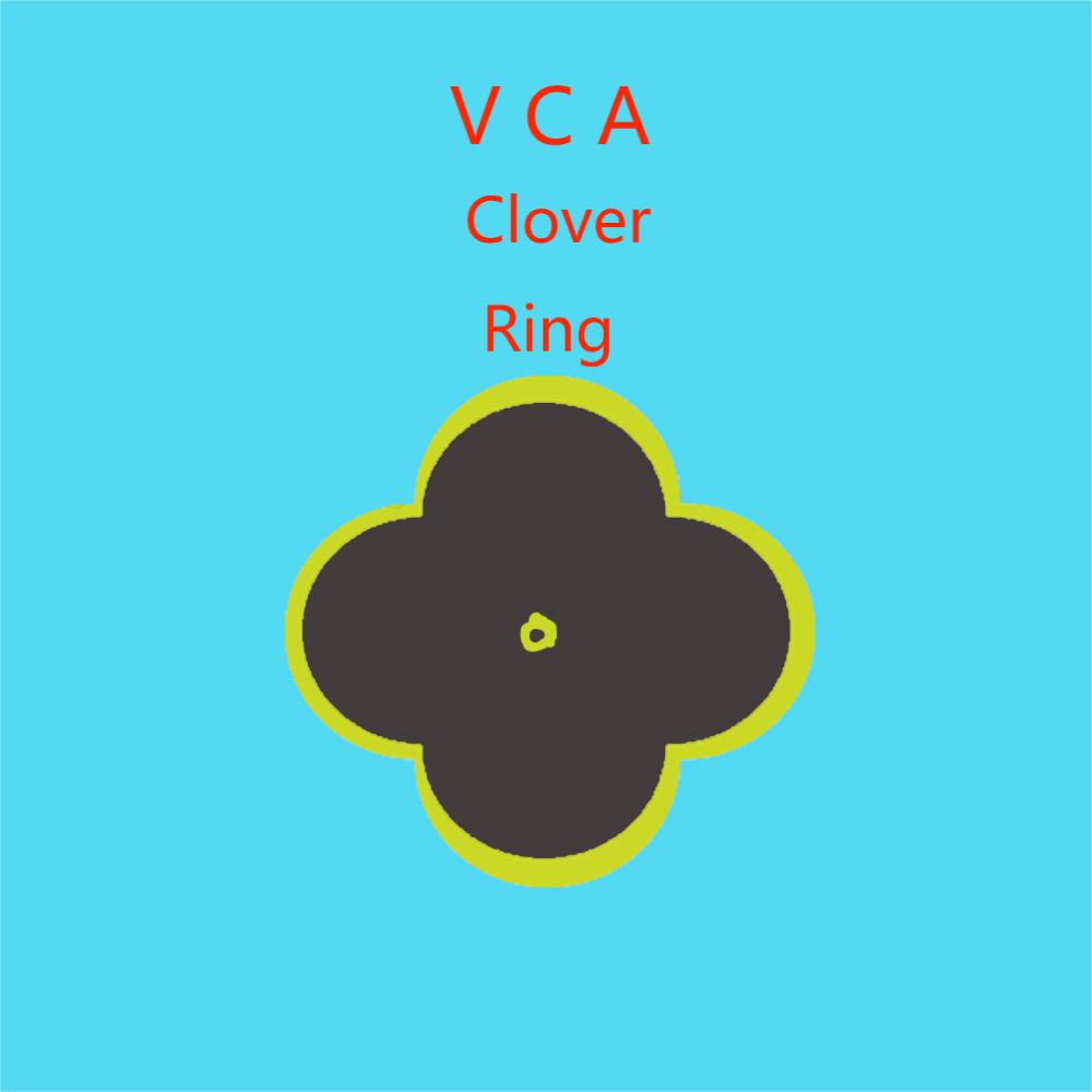 

Fashion Classic 4/Four Leaf Clover Band Rings 925 Sier 18K Gold With Diamonds For Women&Girls Valentine'S