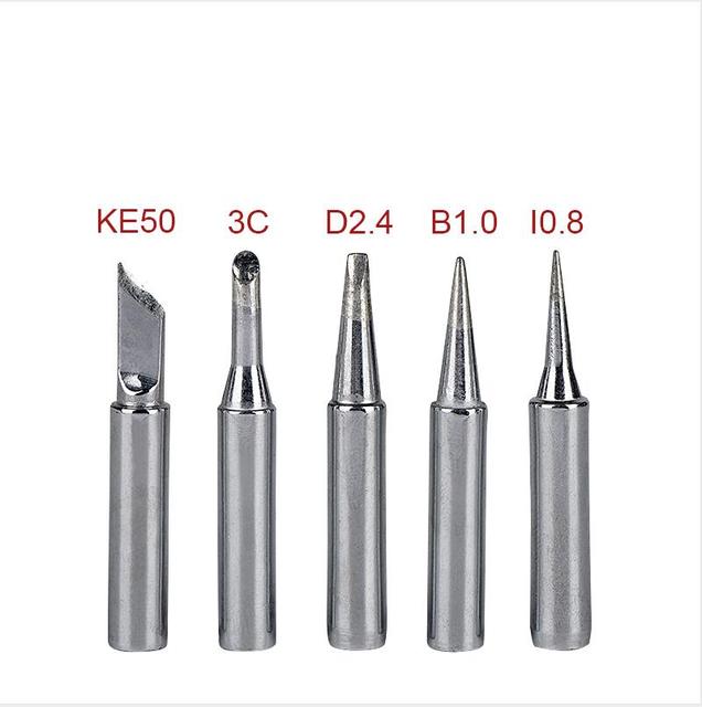 

Jcd soldering iron tips black Pure copper soldering tip 5pcs/set 900M-T Lead-free welding solder rework tools accessories