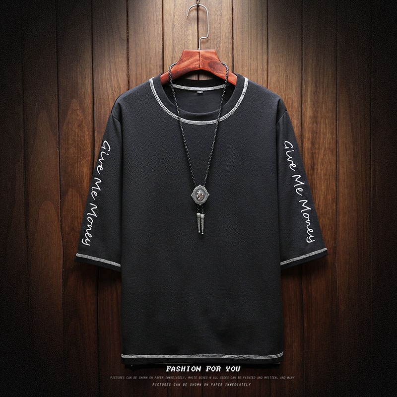 

2021 New Funny Printed Male T-shirt, for Me, with Money on It, Hip Hop, Summer. Cc1f, Dark grey