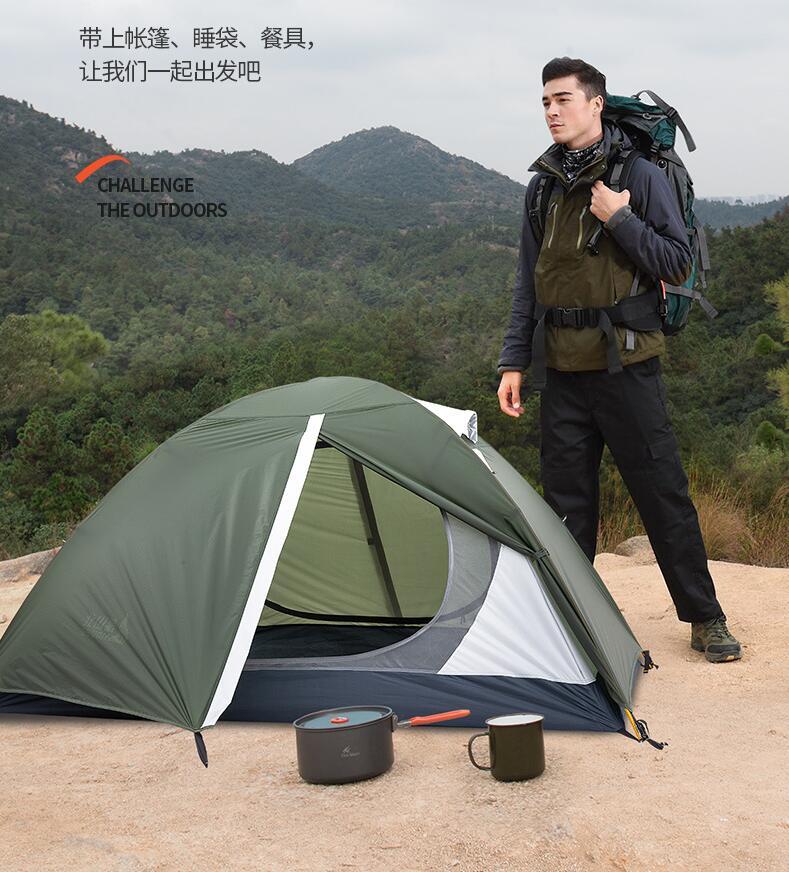 

Tents And Shelters Camping Hiking Mountain Hunting Backpacking Tent Aluminum Rod Windproof Rainproof Waterproof For Travel Climbing