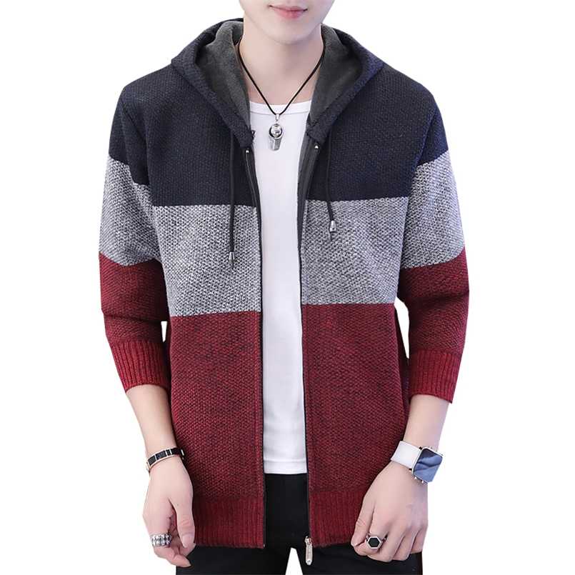 

winter fashion cardigan for men cardigan masculino sweater mens knitted sweater cardigan masculine chompa hombre 211018, Gray