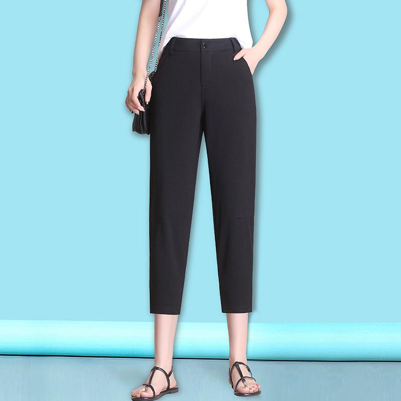 

Women's Pants & Capris Plus Size Casual Women Trousers Summer Fashion High Waist Harem Female Ankle-Length Loose Extra Large Hin Thin, Summer calf-length