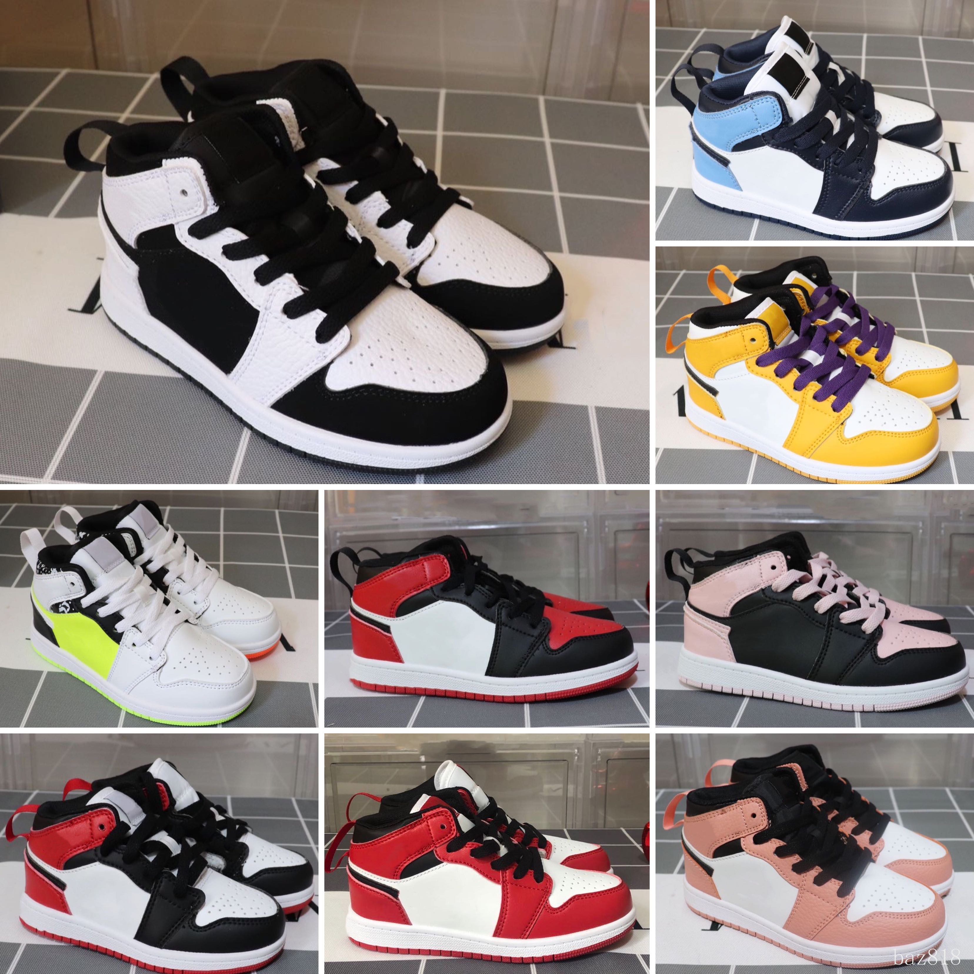 

Wholesale hot children's shoes 1s cheap store Top Quality kids Basketball shoes price free shipping sales Size 26-35, Black