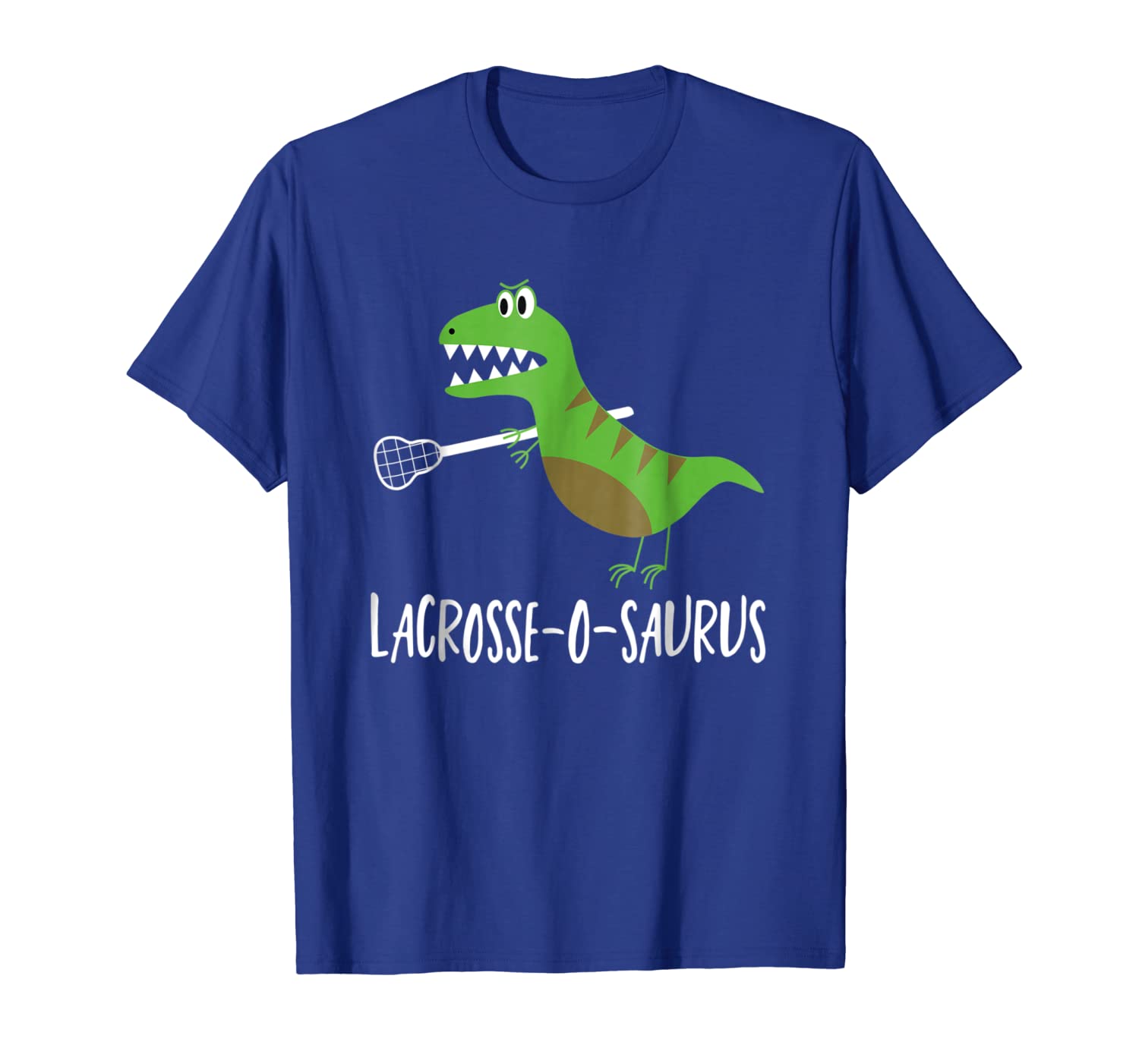 

Lacrosse T-Shirt Lax Player Dinosaur Dino Lover Sport Gift, White;black