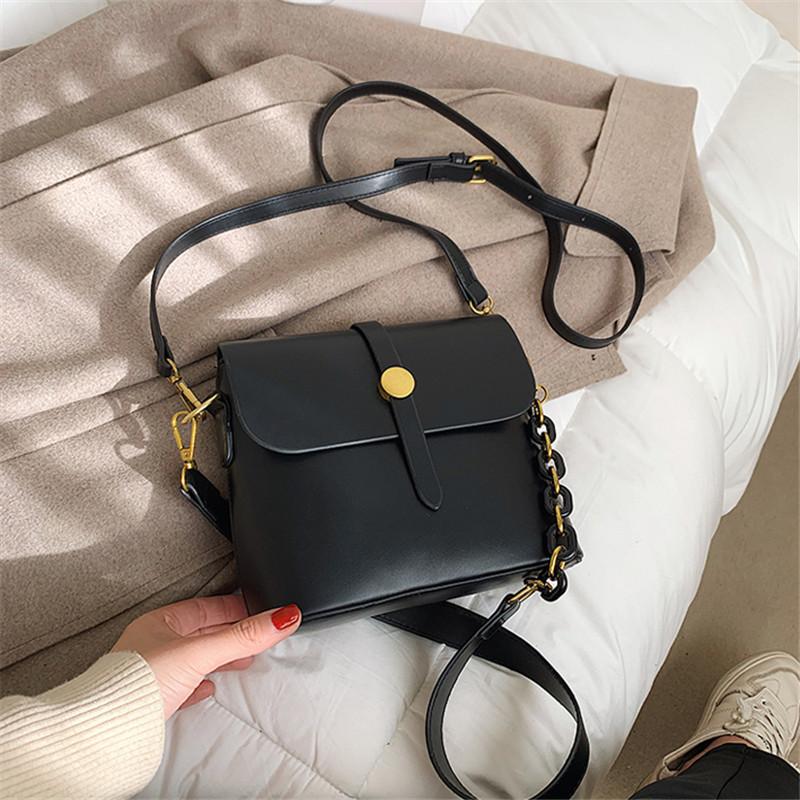 

Simple Shoulder Bag For Female New Youth Girl Croossbody Bag PU Leather Summer Women Light Fashion Solid Color 2021, Brown
