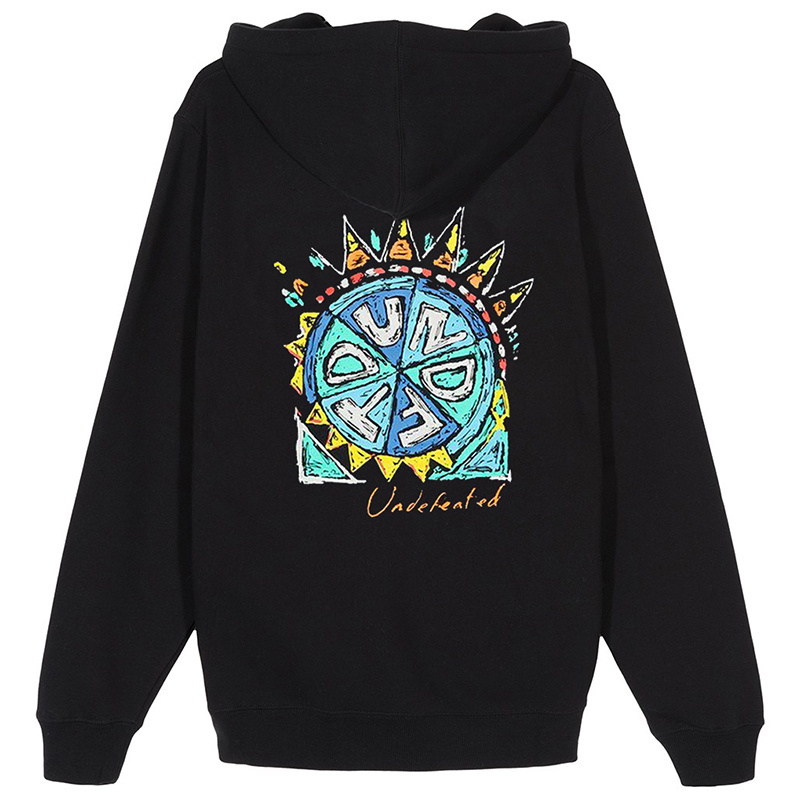 

2021 New High Quality Undefeated Sun Printed Hoodies Women Hiphop Cotton Hooded Sweatshirts Men Phim, U100 black