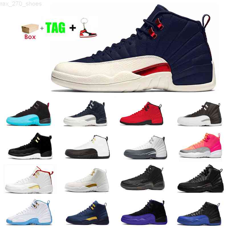 

Basketball Shoes FIBA University Blue 12 12s Men Black Dark Concord reverse flu game indigo low SE metallic gold easter women mens trainers, #8 bulls gym red
