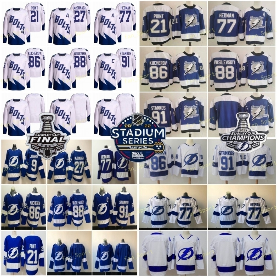 

2022 Stadium Series Tampa Bay Lightning Brayden Point Jersey Steven Stamkos Victor Hedman Nikita Kucherov Andrei Vasilevskiy Hockey Reverse Retro Final Champions, As