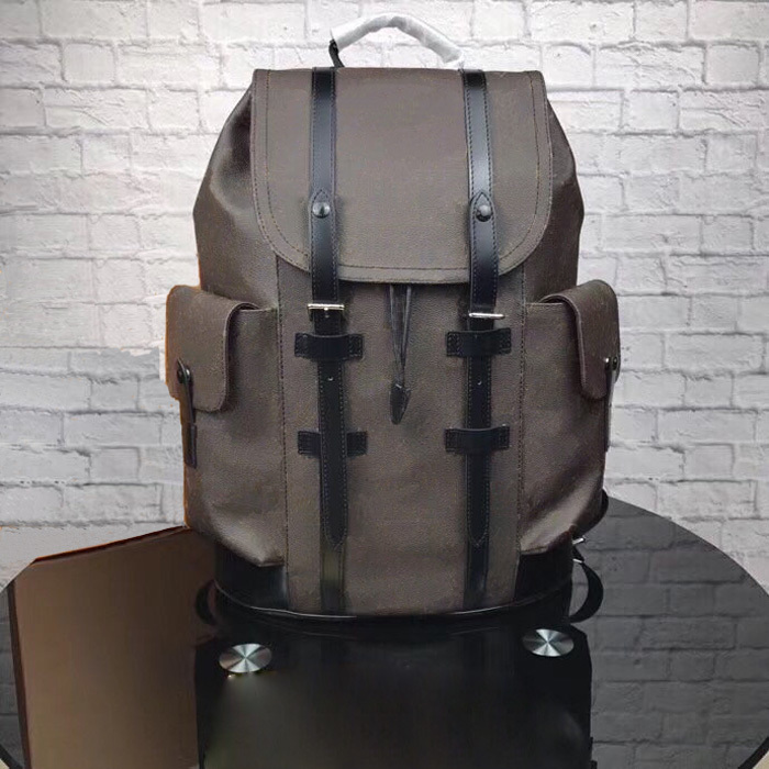 

Classic hot Men back pack handbags real leather school Backpacks Shoulder Bags for man women Rucksack size 41/47/13cm, Brown flower
