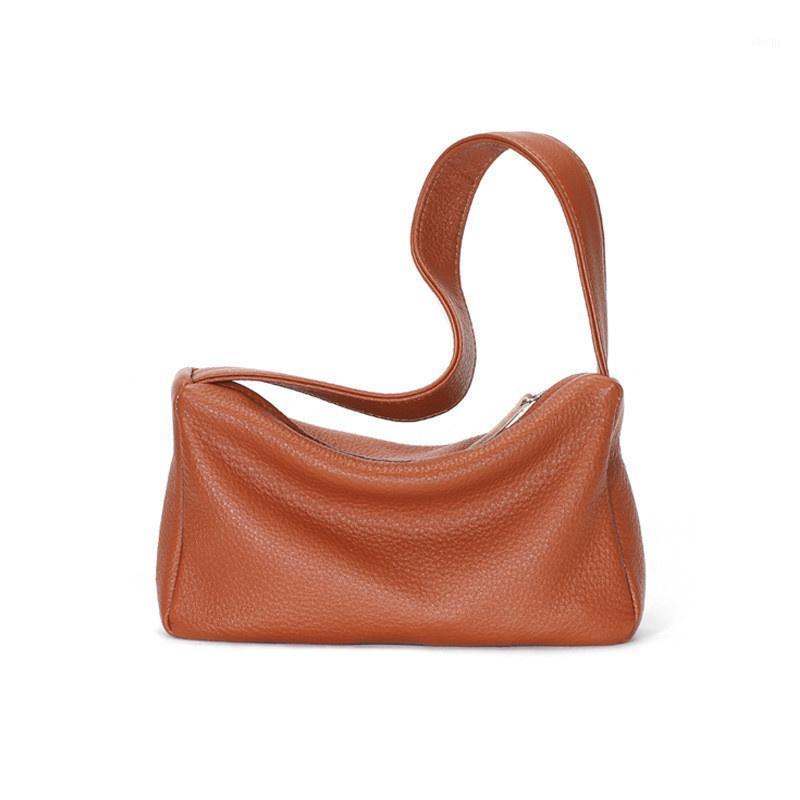 

Evening Bags 2021 All Match Classical Pillow Bag For Women Luxury Designer Handbags Ladies Genuine Leather Purses And Metis, Brown