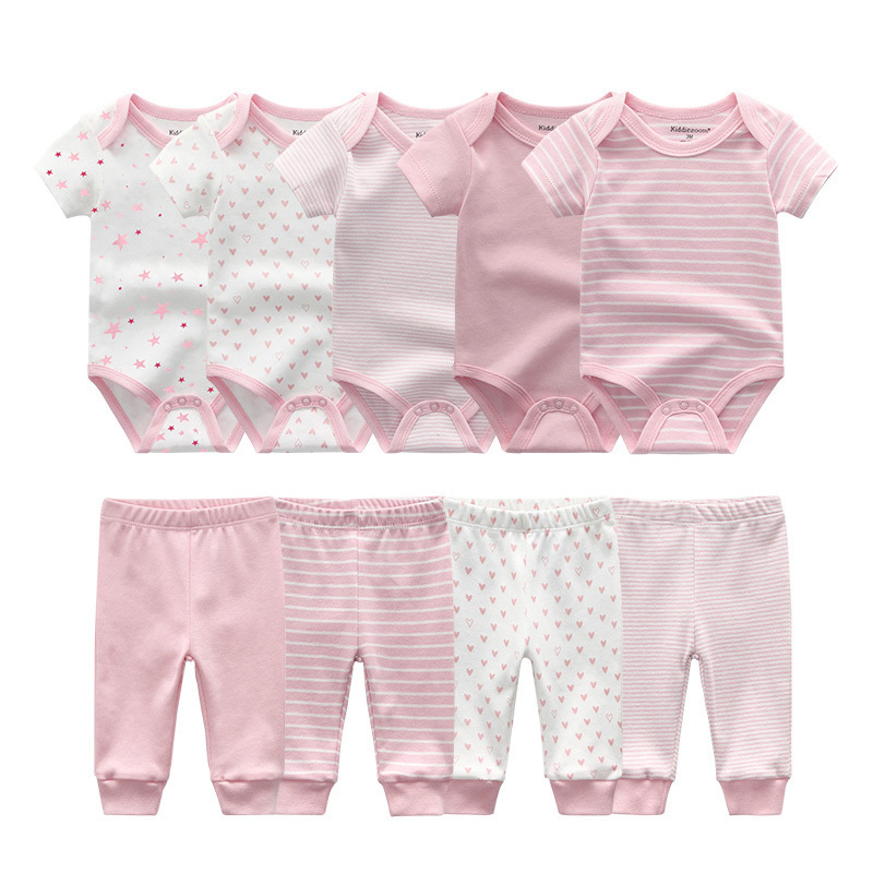Bébé garçon vêtements solides combinaisons + pantalons ensembles de vêtements 0-12M bébé garçon fille vêtements unisexe nouveau-né bébé coton Rou