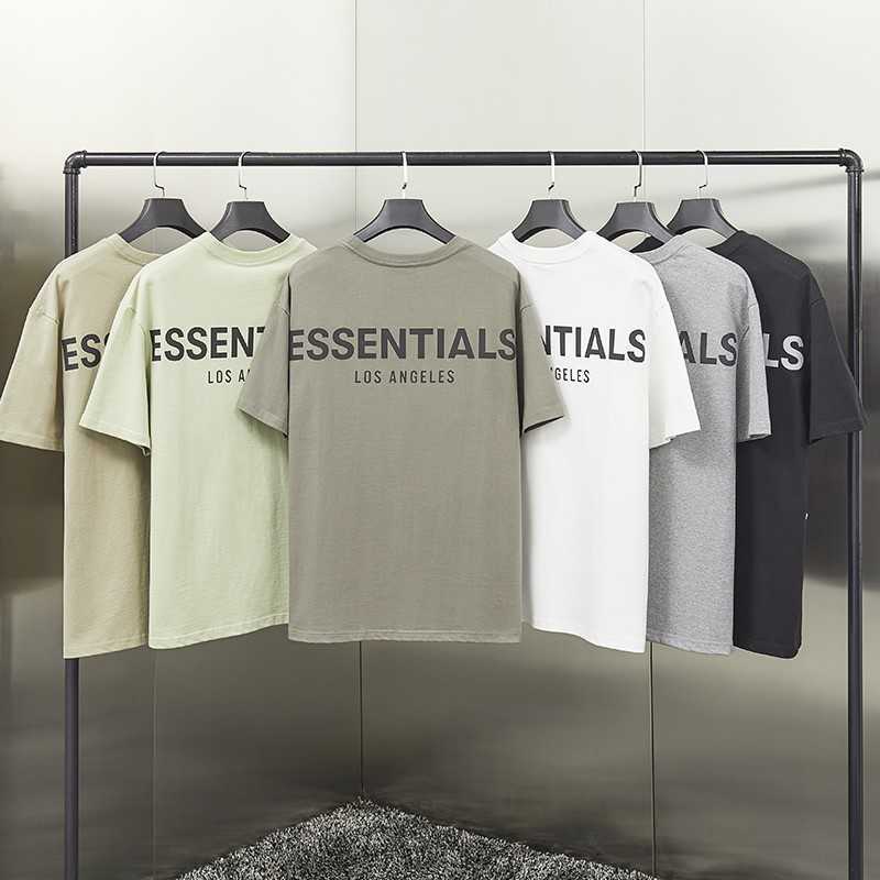 

ss men's summer T-shirt Jerry Lorenzo fashion brand reflective letter 100% cotton Tee hip hop loose Unisex short sleeve 210629, Camel