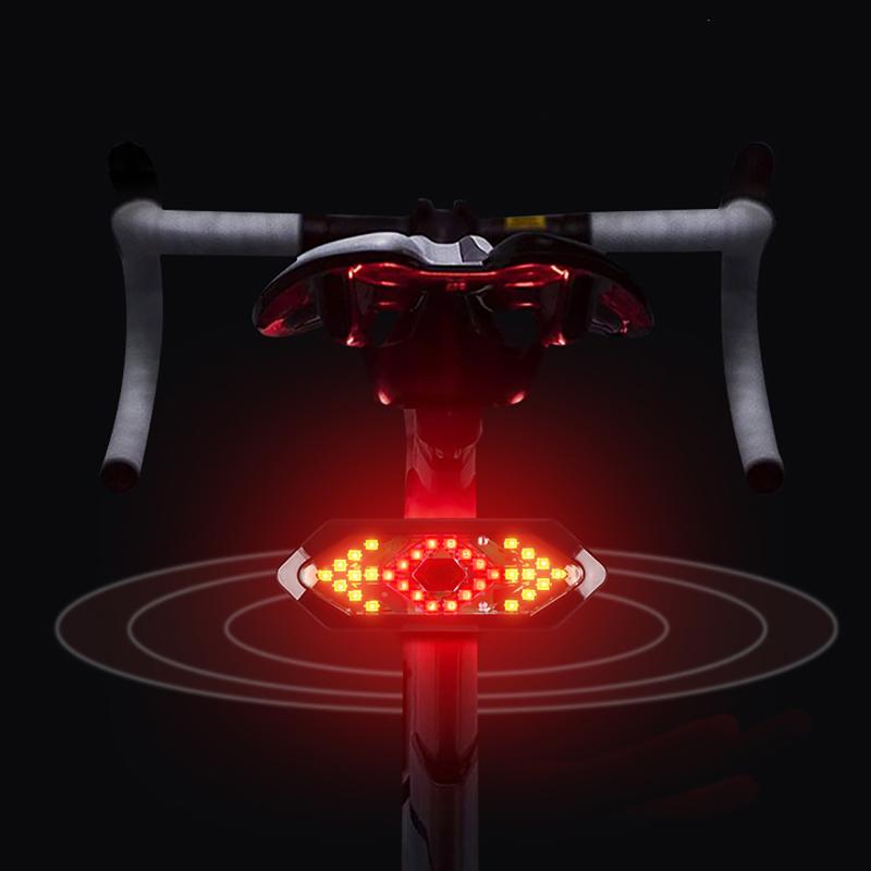 

2021 USB Rechargeable Wireless Remote Control Waterproof Turn Signals Bicycle Taillight Turn Signal Lamp Bicycle Tail Light
