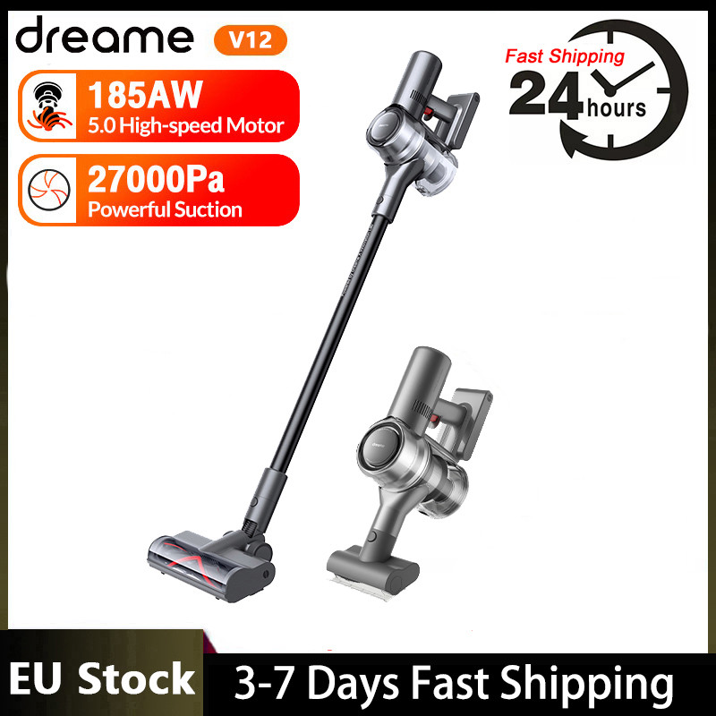 

EU Stock Dreame V12 Cordless Handheld Wireless Vacuum Cleaner 27KPa Strong Suction 185AW SPACE 5.0 High Speed Motor OLED Display