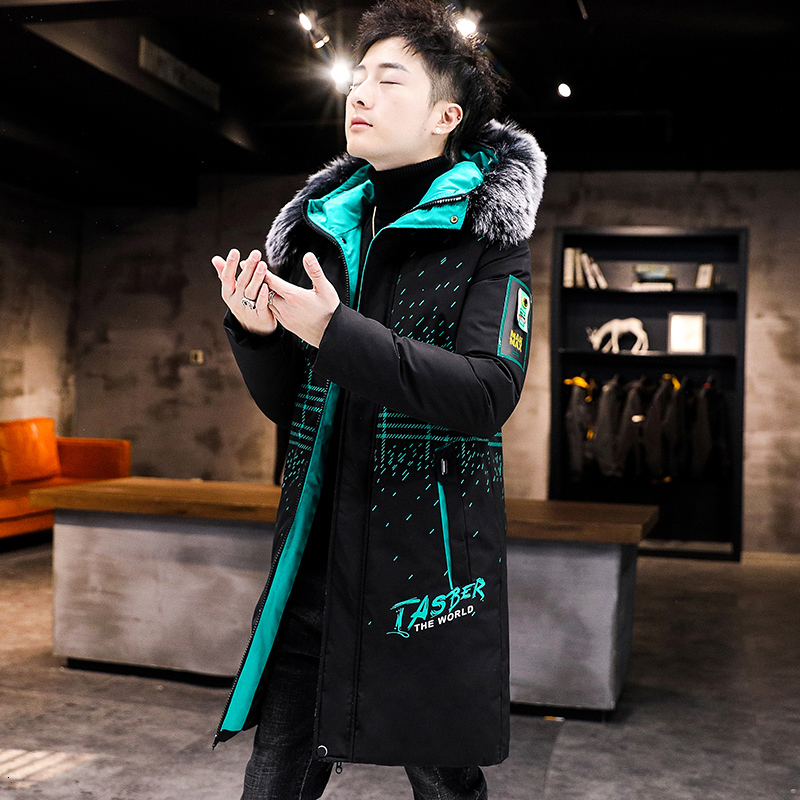 

2021 New Long Parkas Hip Hop Casual Men Winter Jacket Coat Hooded Warm M- Drop Shipping Xbmw, Black