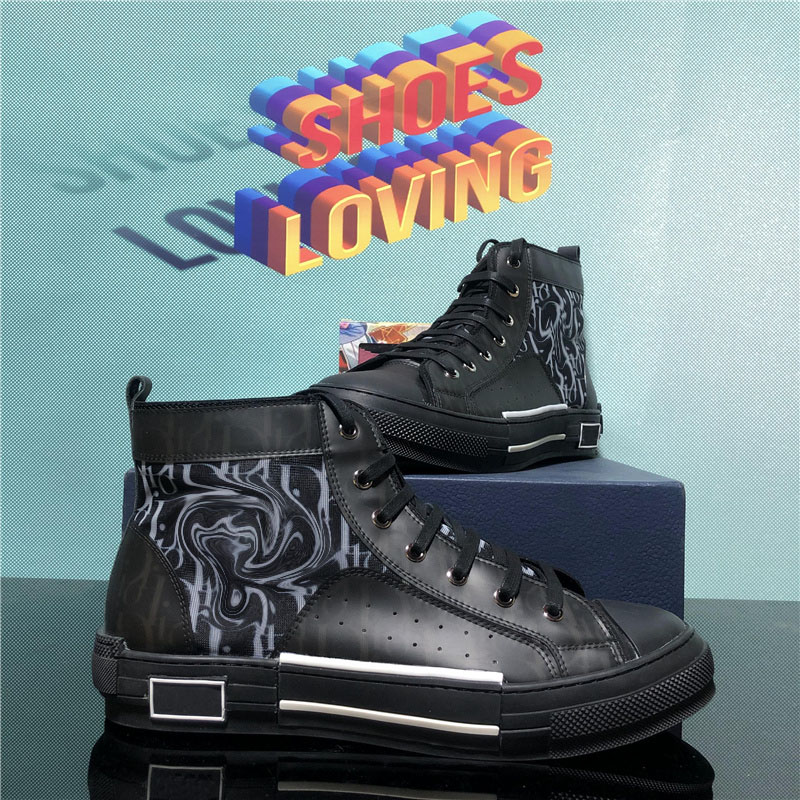 

Top Quality Men Women Designer B23 Shoes Luxury Oblique Casual Sneakers High Flat Platform Genuine Leather Breathable Soft Outdoor Mens B22 Canvas Trainers Sneaker, Customize