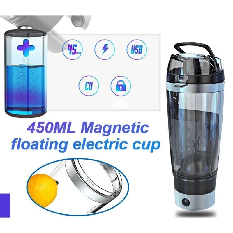 

450ML portable sports mixing kettle whirlwind tornado PP free kitchen accessories super electric automatic protein shaker new Y200330