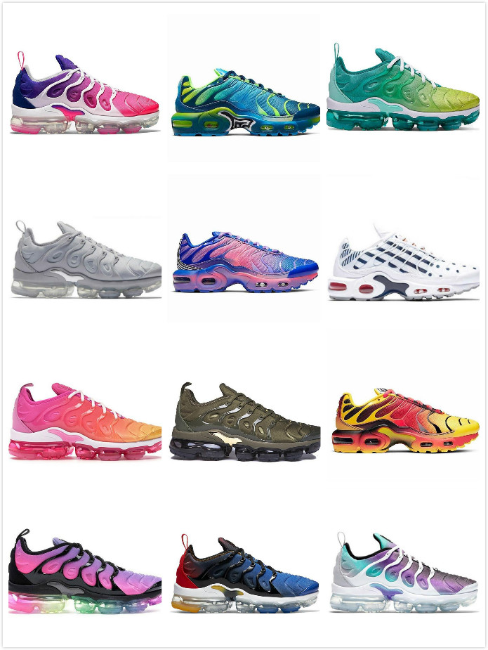 

Original Tn Plus Men Women Running Shoes All Black Triple White fly knit tns moc 2021 flynit Mens Sports Sneakers Size 36-47