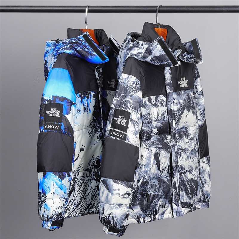 

Mens Winter Down Jackets Fashion Thick Warm Parkas Waterproof White Duck Parkas Coats Casual Man Snow Puffer Jackets For Men 211110, Blue