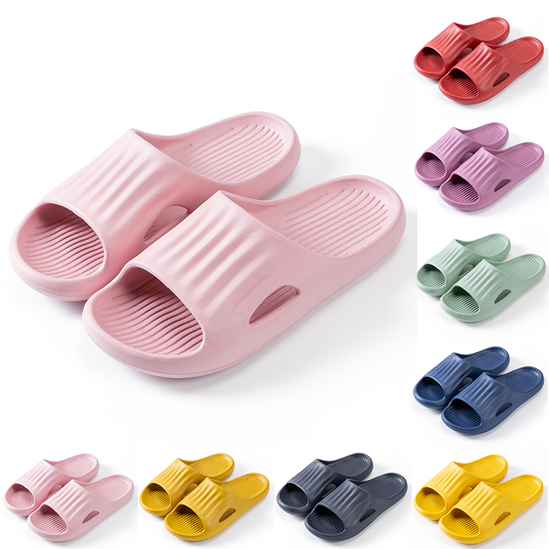 

2021 Non-Brand mens women slippers shoes wine red lemon yellow green pink purple dark blue men slipper bathroom wading shoe, Item #1