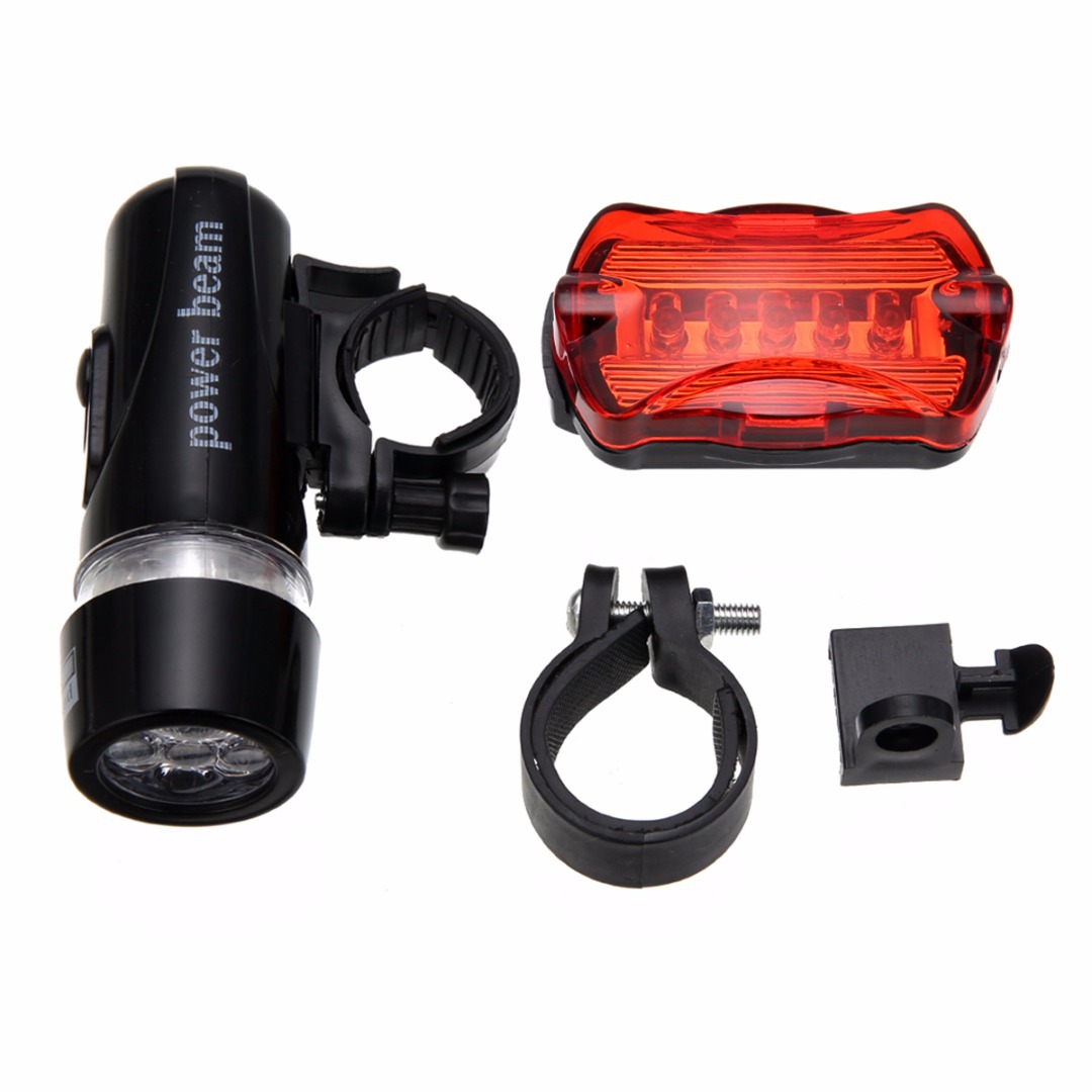 LED Cycling Bicycle Headlights Set Bike Front Head Light Rear Safety Flashlight-image-658025071