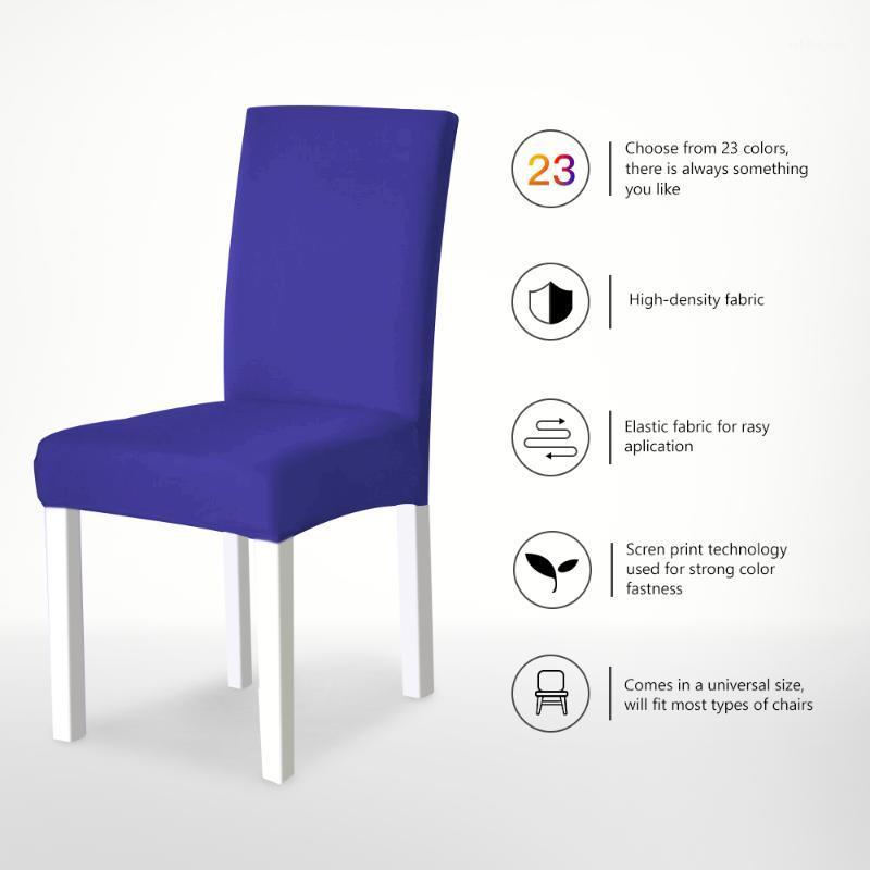 

Pure Color Spandex Stretch Chair Cover Sofa Dark Blue Dining For Kitchen Wedding Banquet El General Size Covers