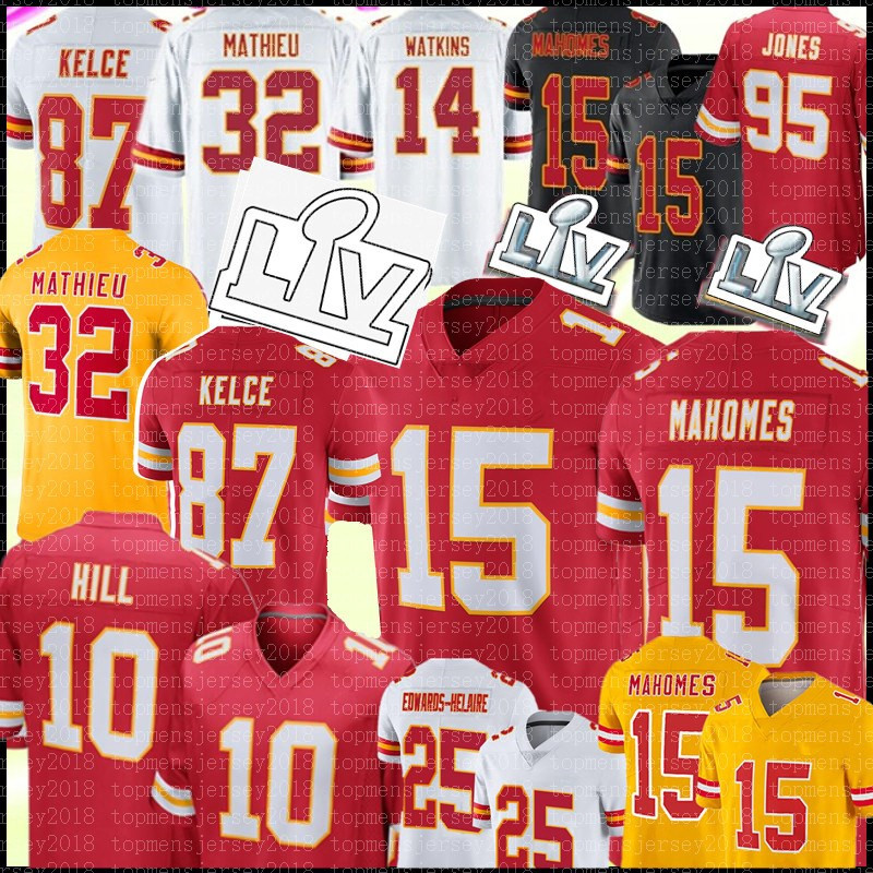 

15 Patrick Mahomes Jersey 87 Travis Kelce 10 Tyreek Hill 32 Tyrann Mathieu Football Jerseys Derrick Thomas Chris Jones Clyde Edwards-Helaire Daniel Sorensen Hardman, Men {s-xxxl}