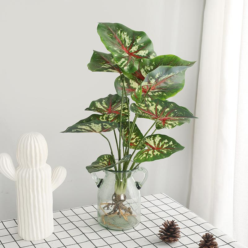

Decorative Flowers & Wreaths Nordic Ins Style Home Decoration Simulation Green Plant Leaf Series Wedding Landscaping Pattern Medium Taro