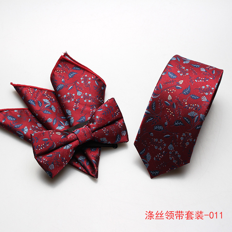 

Mens Hand Tie High-Grade Polyester Silk Jacquard Business Suit Pocket Square Bow