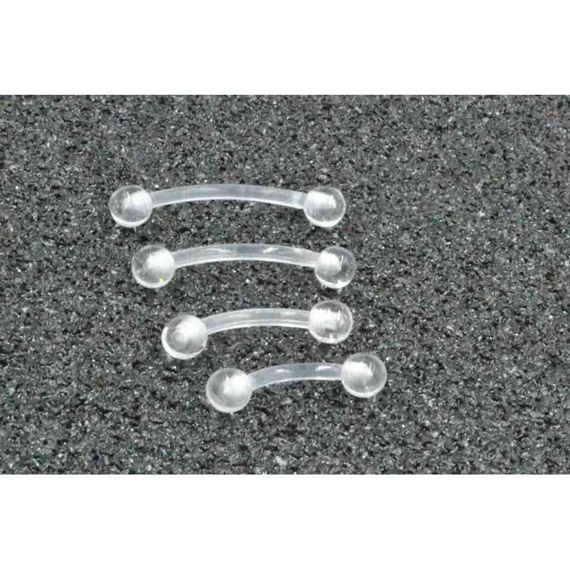

100pcs Body Jewelry -Bio Flexible Eyebrow/Lip/Ear Tragus Bar Curved 16g Eyebrow Piercing Retainer Pick Up Size