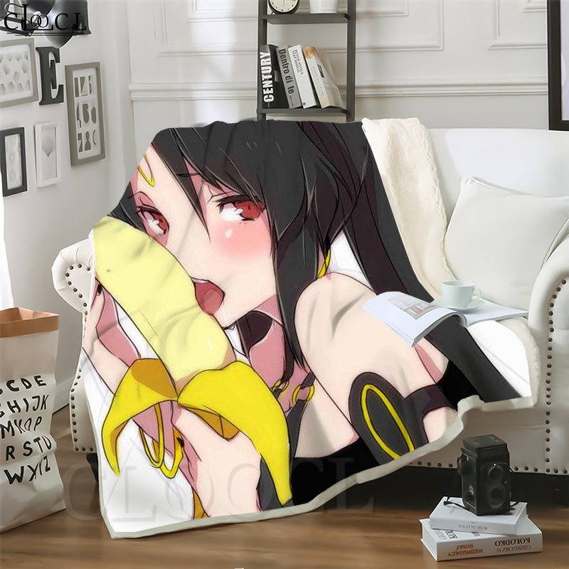 

CLOOCL Hot Anime Ahegao Desire Girl 3D Print Street Style Conditioning Blanket Sofa Teens Bedding Throw Blankets Plush Quilt