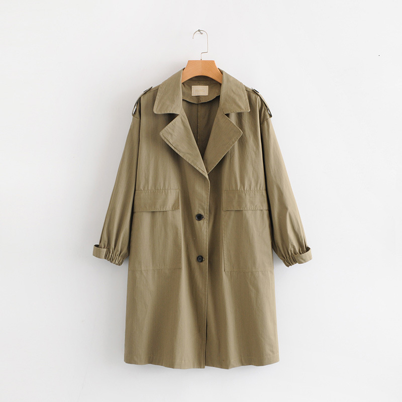 

Women's Trench Coats Manner female jacket Korean version big size British mid-length women's coat autumn WT9Y, 1# shoe box