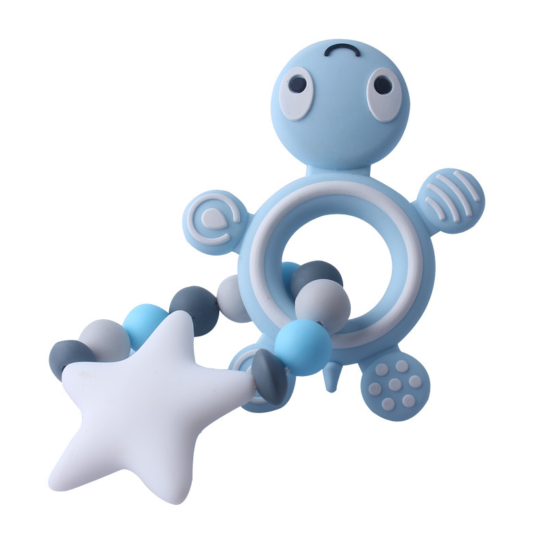 

New tortoise silicone gum baby silicone big star molar toy