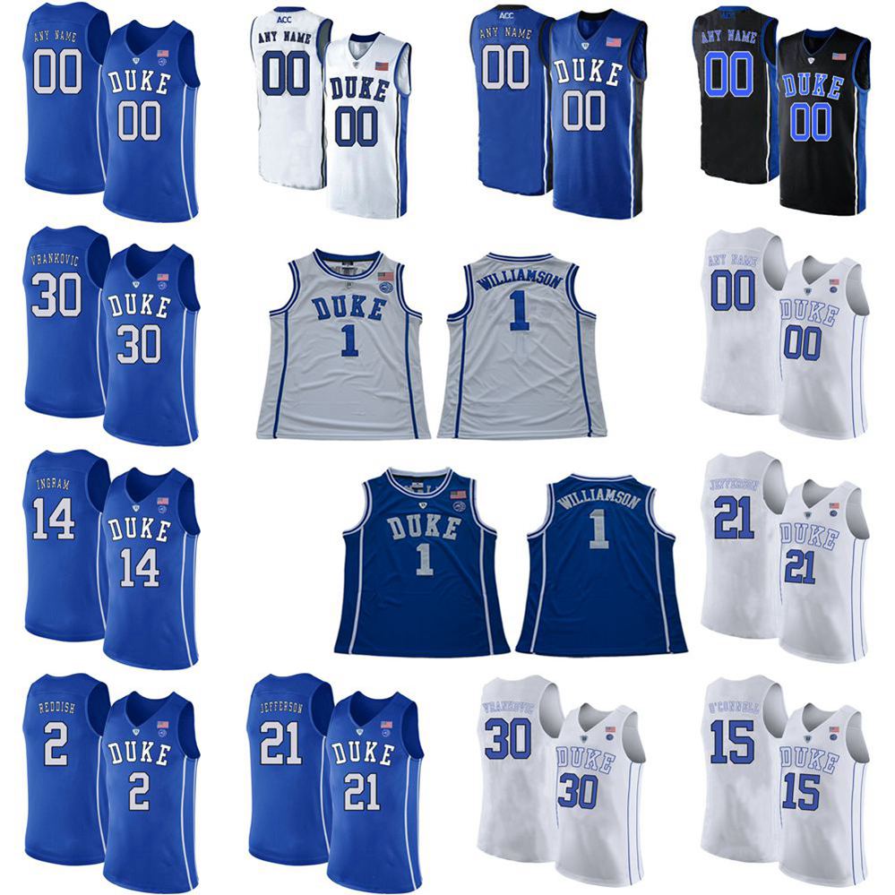 

Duke Blue Devils College Basketball Jerseys Jayson 0 Tatum Jersey Goldwire Jabari 1 Parker Brandon 14 Ingram Wendell Moore Jr. Custom Stitch, Black